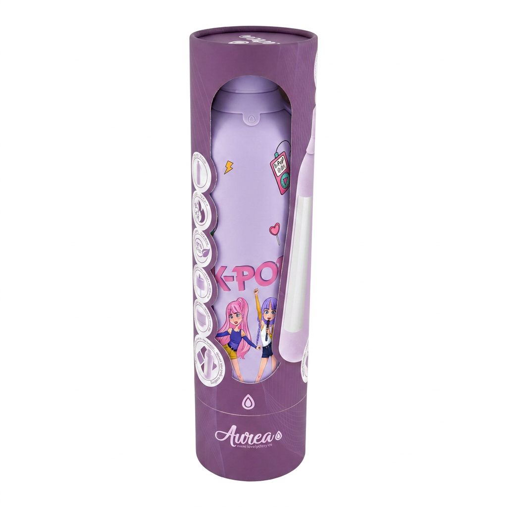 Botella Térmica de Acero Inoxidable con Interior Cerámico y Doble Tapón – K-Pop | Lovely Story