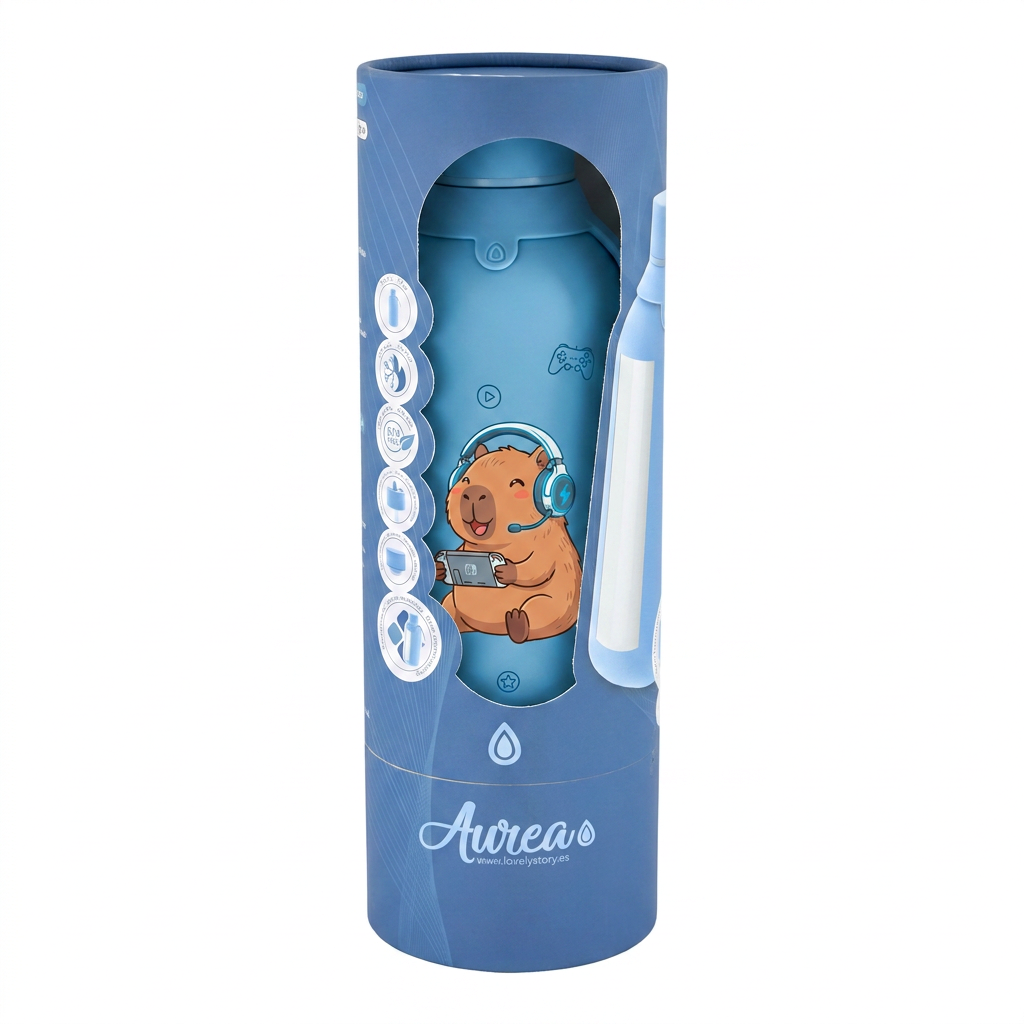Botella térmica 500 ml interior cerámico - Capi Gamer - Petrol Blue