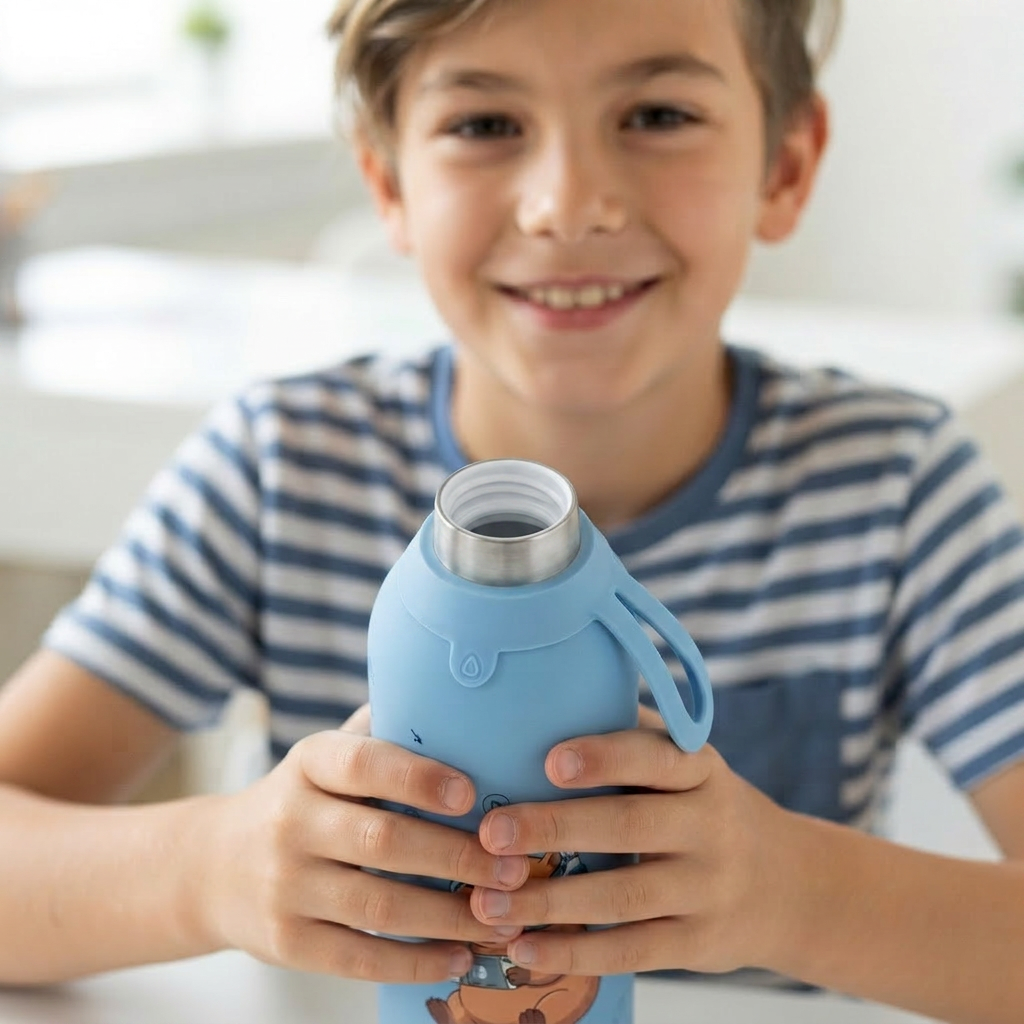 Botella térmica 500 ml interior cerámico - Capi Gamer - Petrol Blue