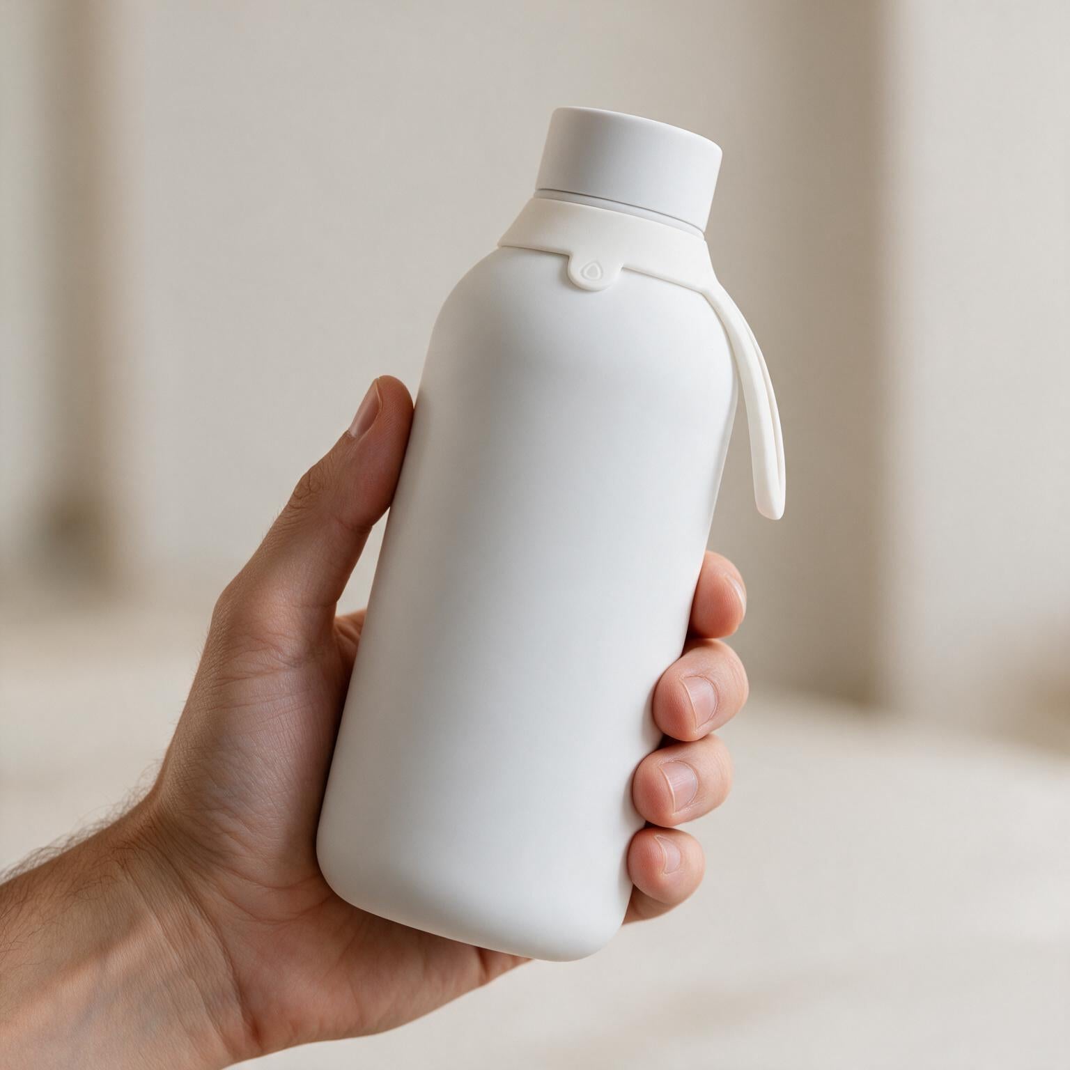 Botella Térmica de Acero Inoxidable con Interior Cerámico y Doble Tapón – Lisa | Aurea