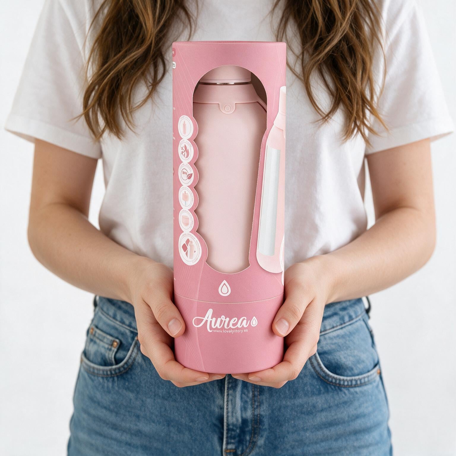 Botella Térmica de Acero Inoxidable con Interior Cerámico y Doble Tapón – Lisa | Aurea