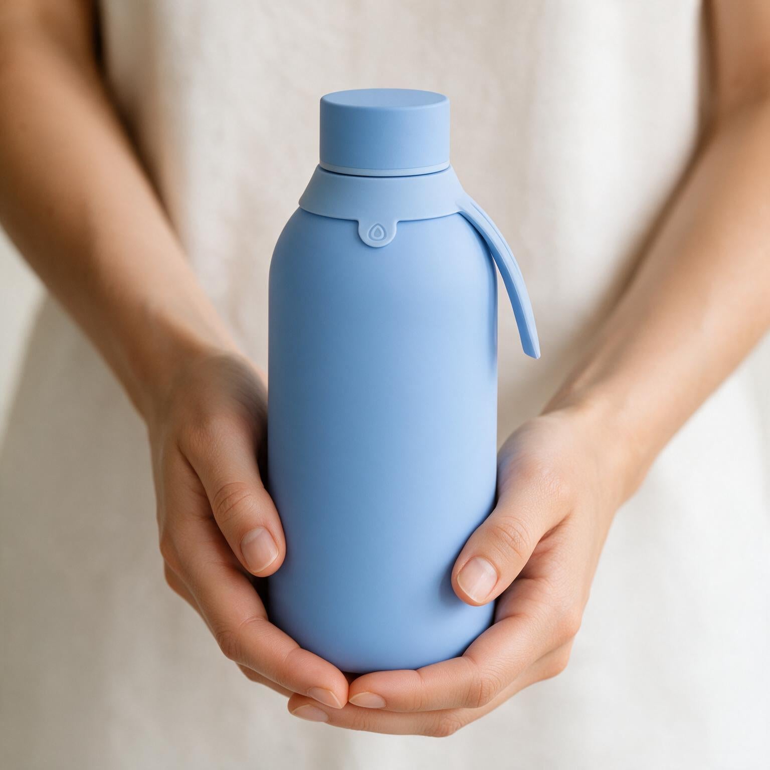 Botella Térmica de Acero Inoxidable con Interior Cerámico y Doble Tapón – Lisa | Aurea