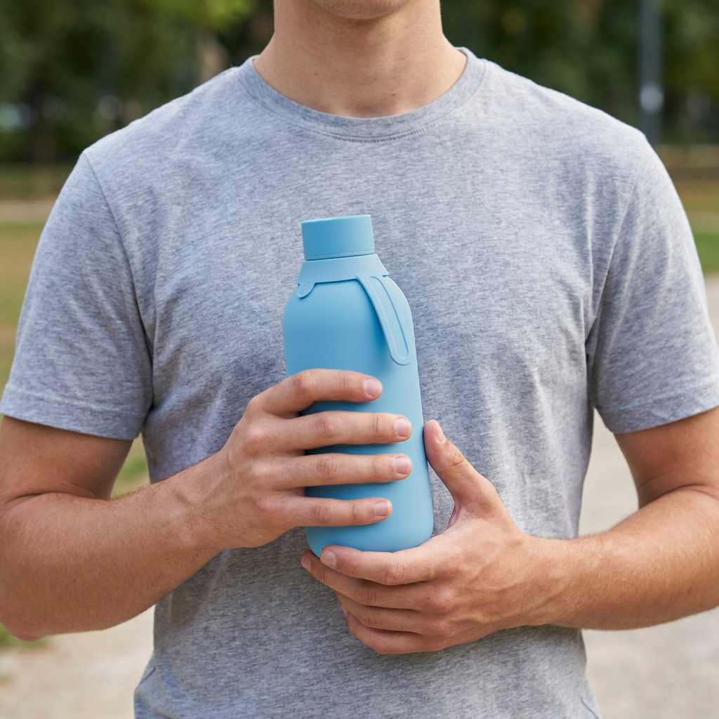 Botella Térmica de Acero Inoxidable con Interior Cerámico y Doble Tapón – Lisa | Aurea