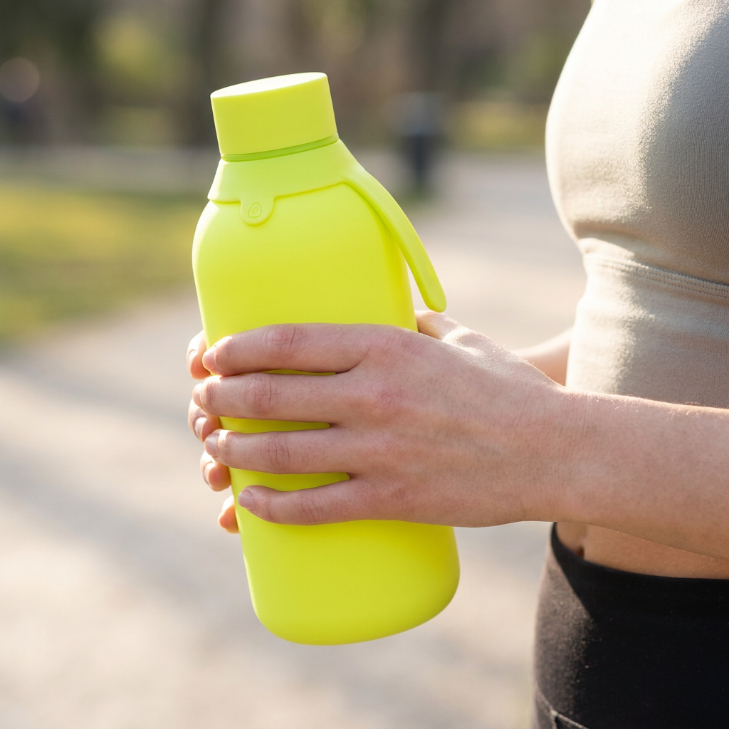 Botella Térmica de Acero Inoxidable con Interior Cerámico y Doble Tapón – Lisa | Aurea