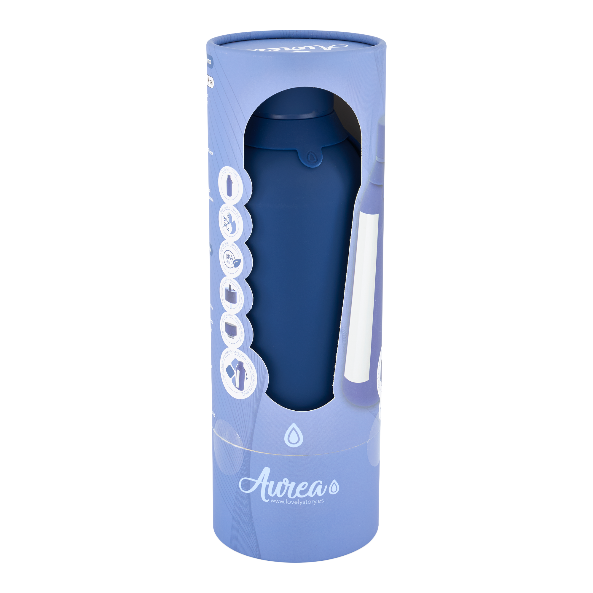 Botella Térmica de Acero Inoxidable con Interior Cerámico y Doble Tapón – Autumn Vibes | Aurea
