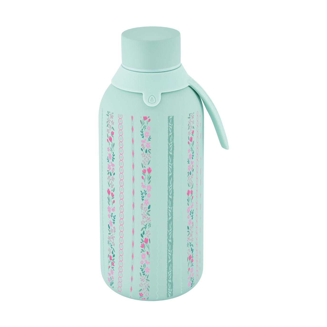 Botella Térmica de Acero Inoxidable con Interior Cerámico y Doble Tapón – Petal Lines | Aurea