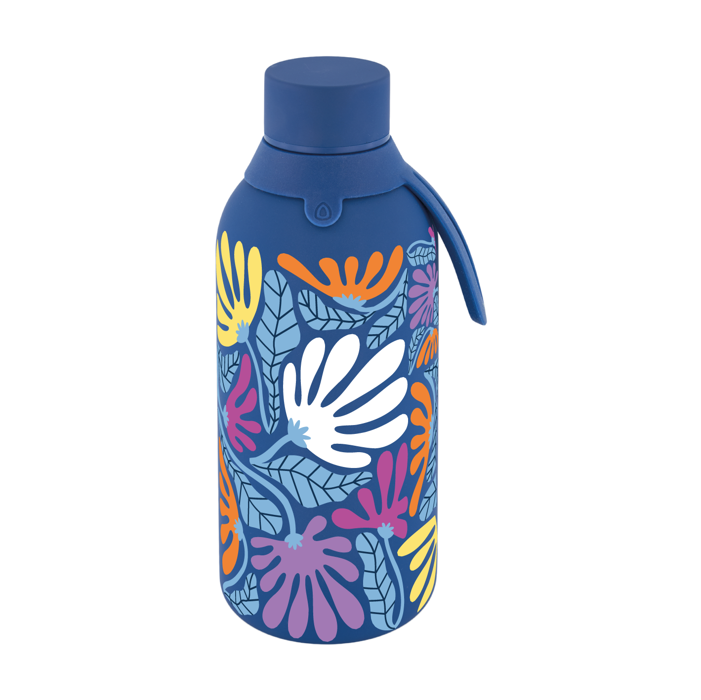 Botella Térmica de Acero Inoxidable con Interior Cerámico y Doble Tapón – Tropic Bloom | Aurea