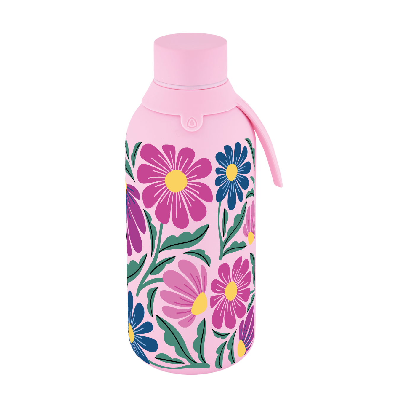 Botella Térmica de Acero Inoxidable con Interior Cerámico y Doble Tapón – Tropic Bloom | Aurea