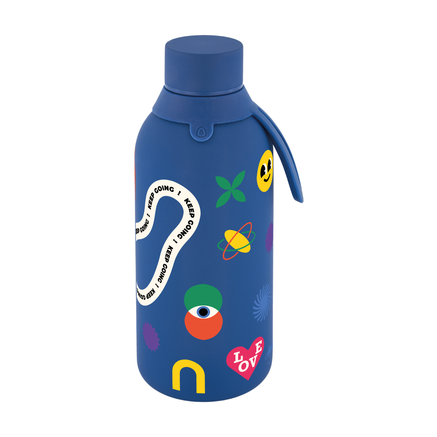 Botella Térmica de Acero Inoxidable con Interior Cerámico y Doble Tapón – Keep Moving | Aurea
