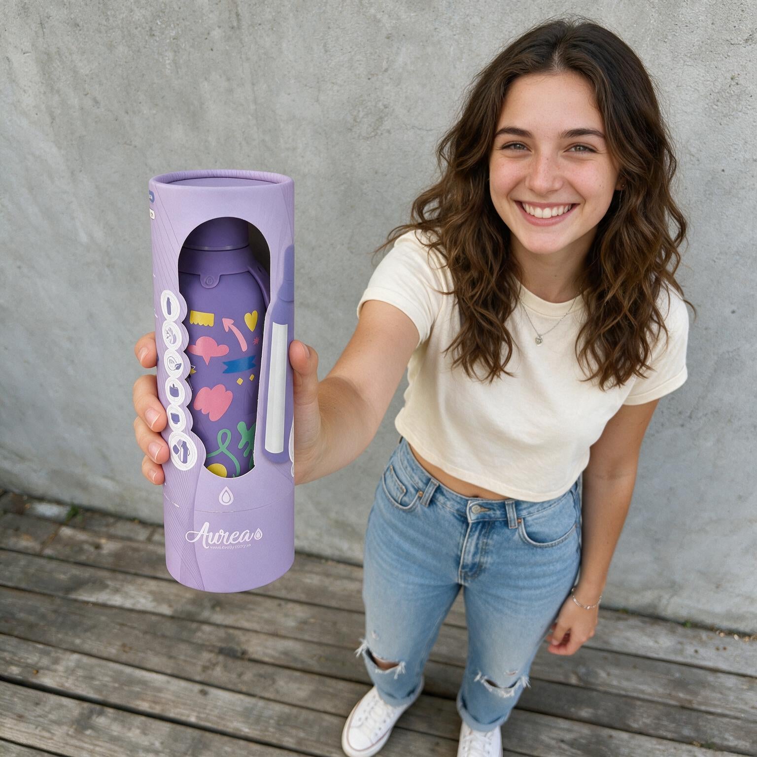 Botella Térmica de Acero Inoxidable con Interior Cerámico y Doble Tapón – Keep Moving | Aurea