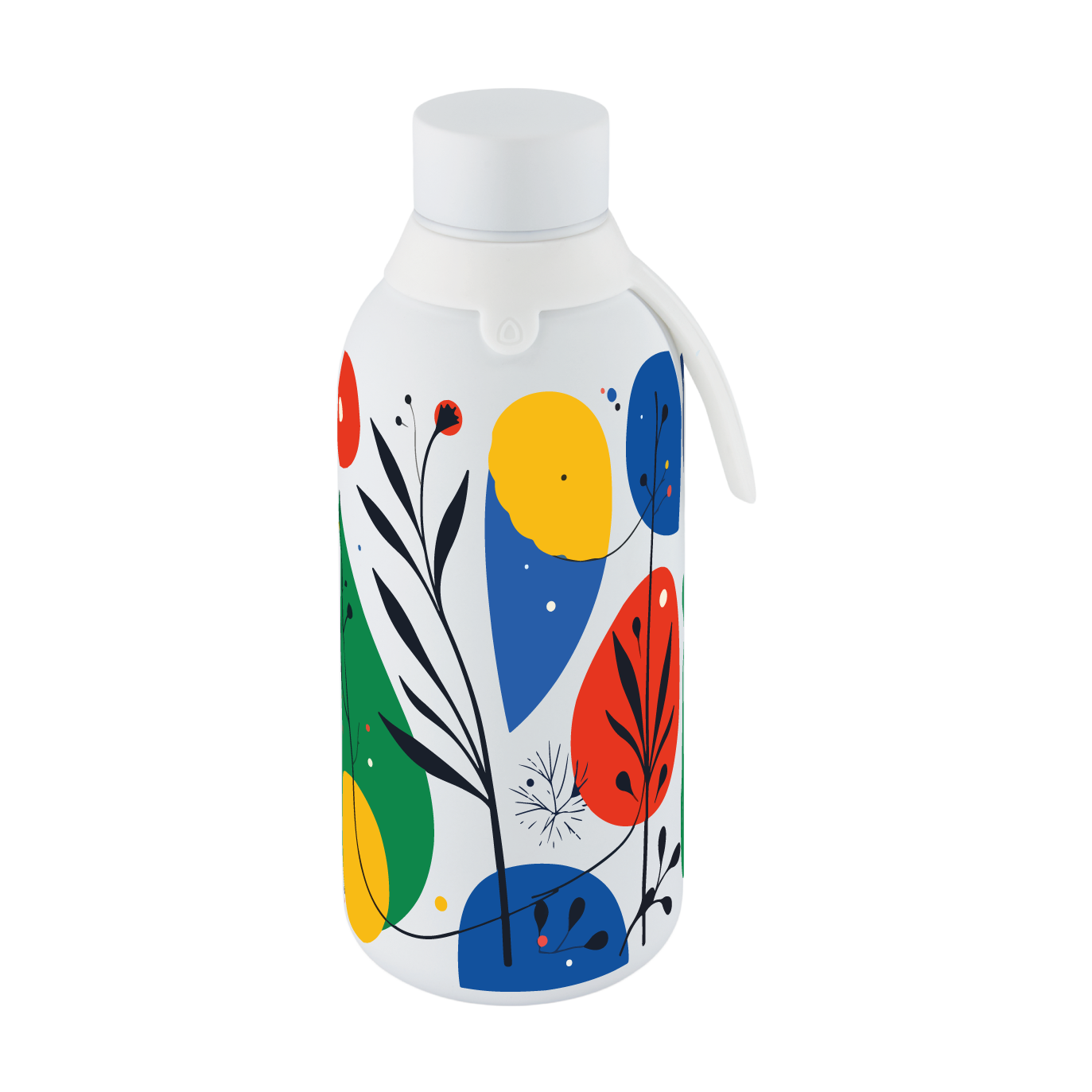 Botella Térmica de Acero Inoxidable con Interior Cerámico y Doble Tapón – Happy Garden | Aurea