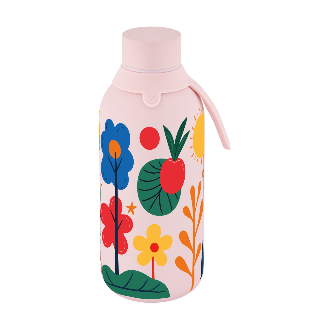 Botella Térmica de Acero Inoxidable con Interior Cerámico y Doble Tapón – Happy Garden | Aurea