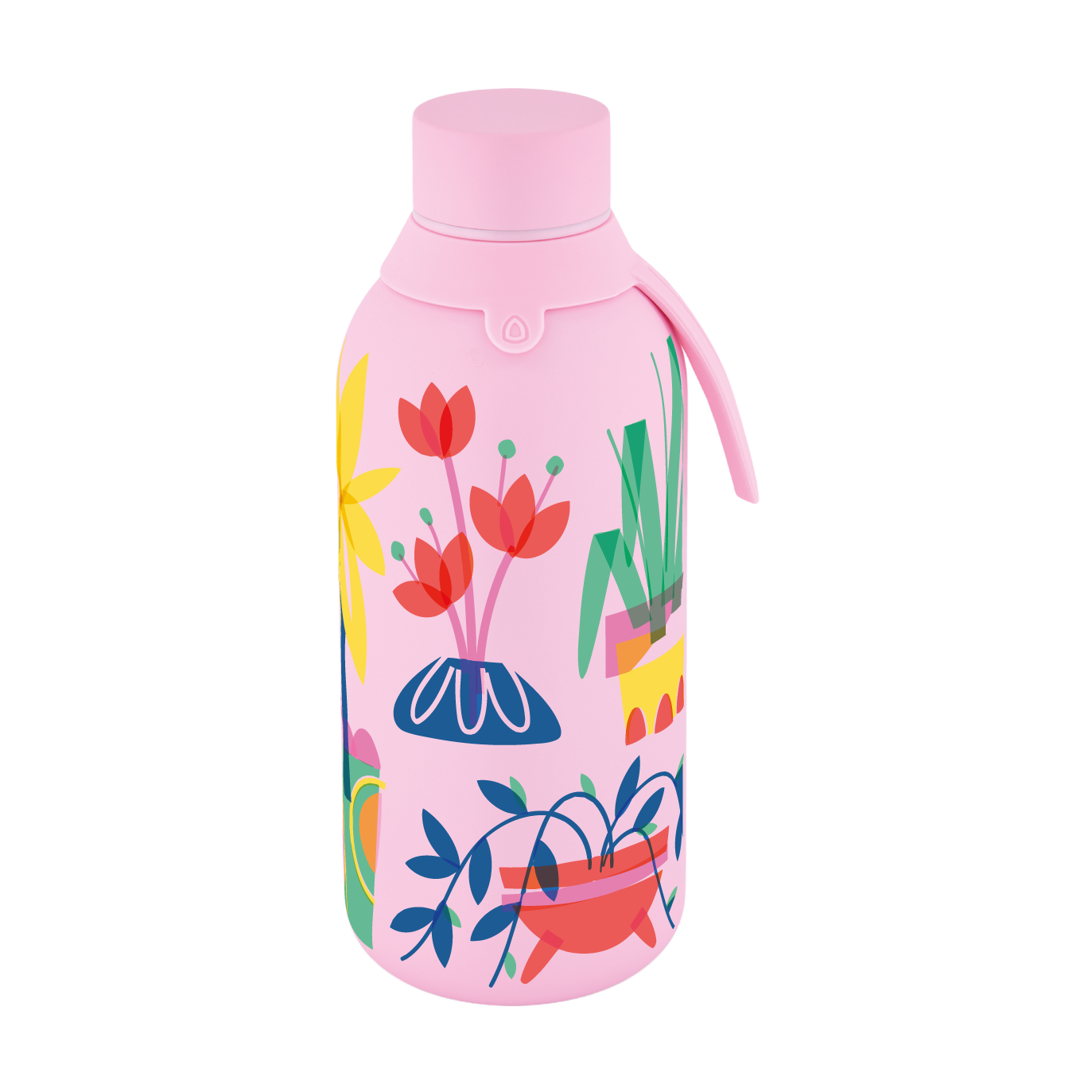Botella Térmica de Acero Inoxidable con Interior Cerámico y Doble Tapón – Little Botanical | Aurea