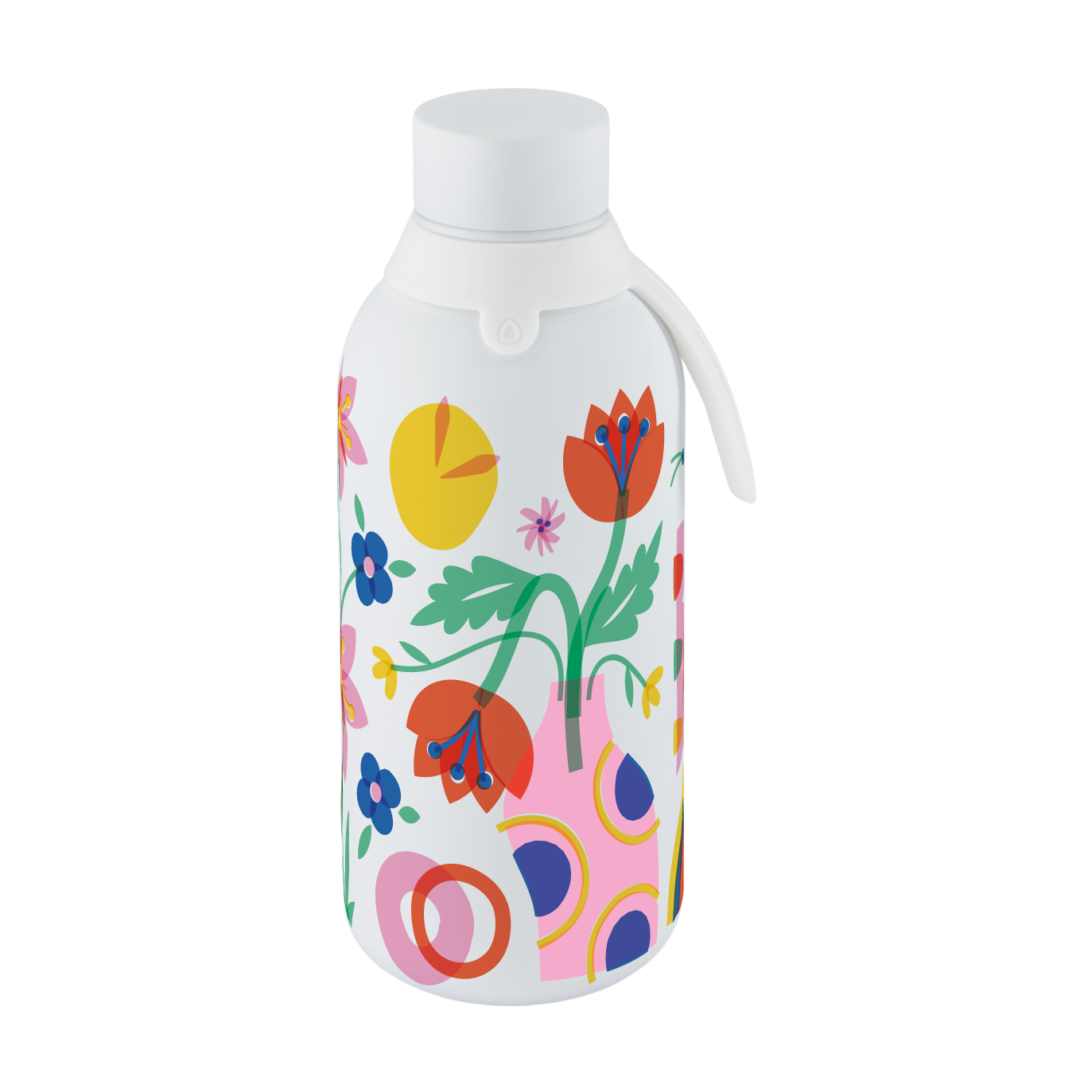 Botella Térmica de Acero Inoxidable con Interior Cerámico y Doble Tapón – Little Botanical | Aurea