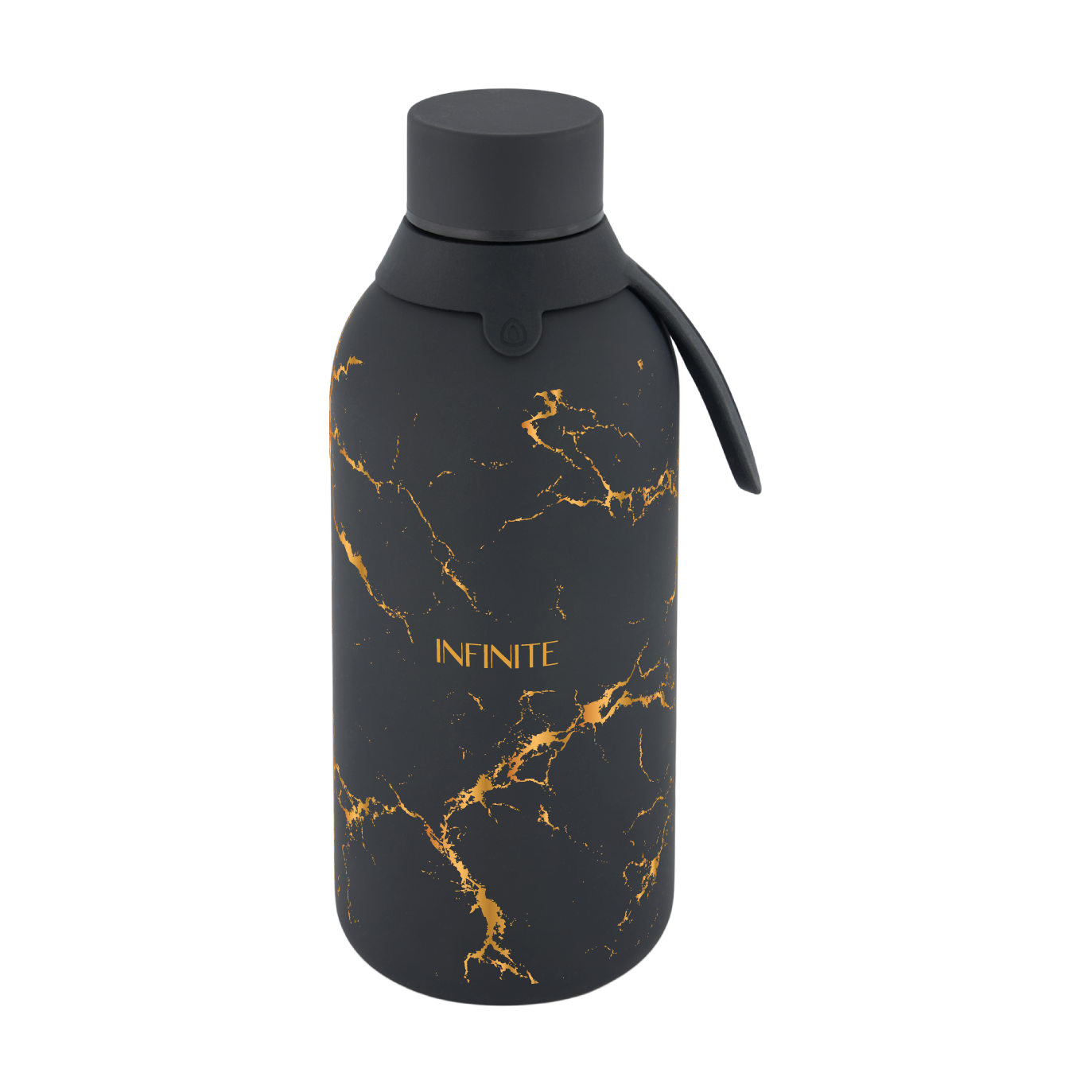 Botella Térmica de Acero Inoxidable con Interior Cerámico y Doble Tapón – Pure Gold | Aurea