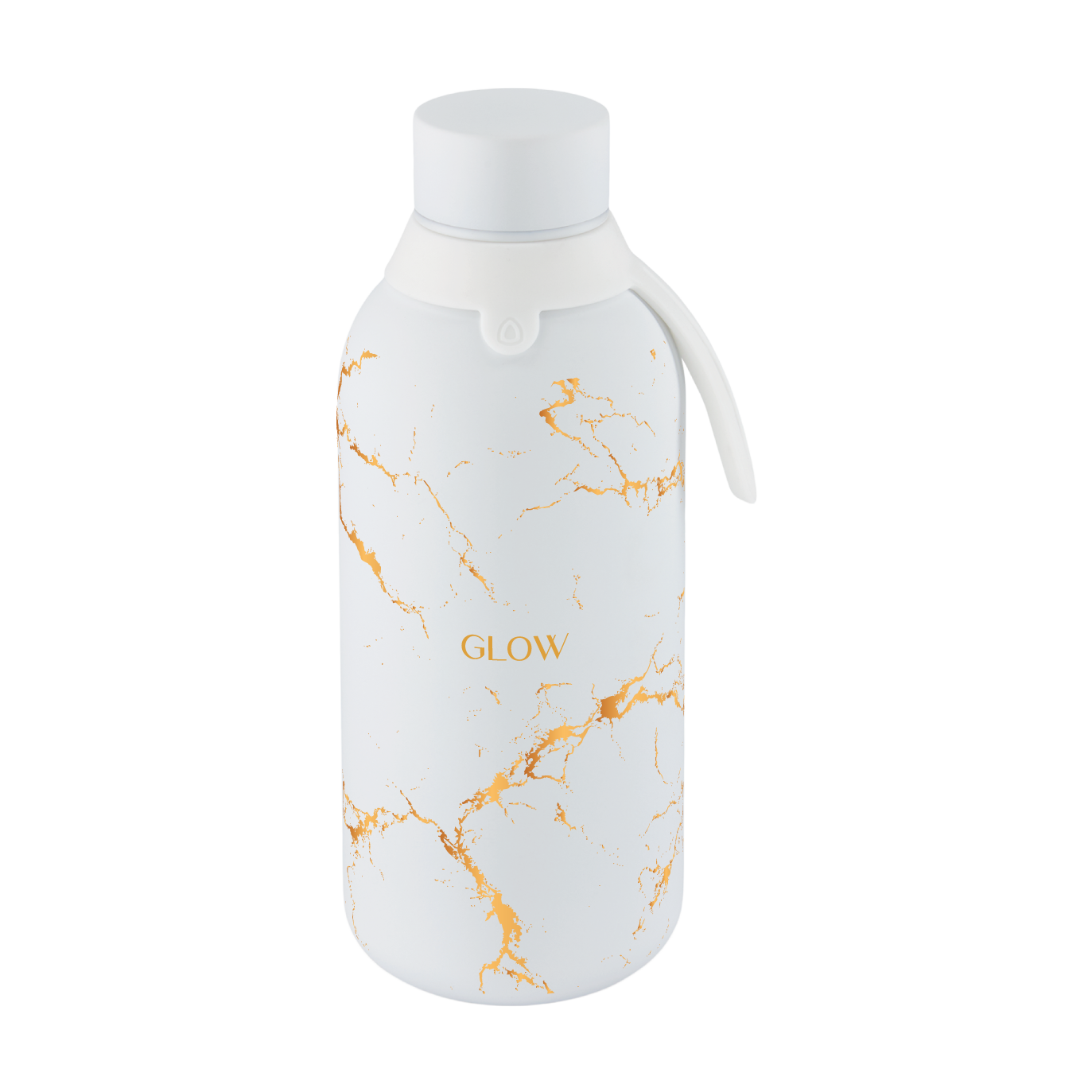 Botella Térmica de Acero Inoxidable con Interior Cerámico y Doble Tapón – Pure Gold | Aurea