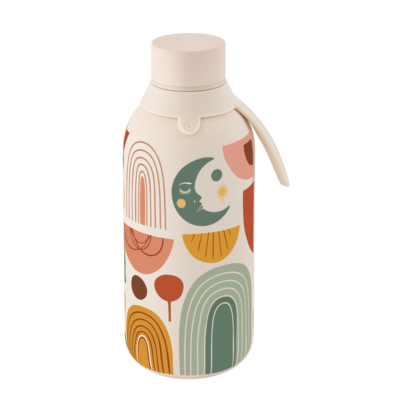 Botella Térmica de Acero Inoxidable con Interior Cerámico y Doble Tapón – Boho Soul | Aurea