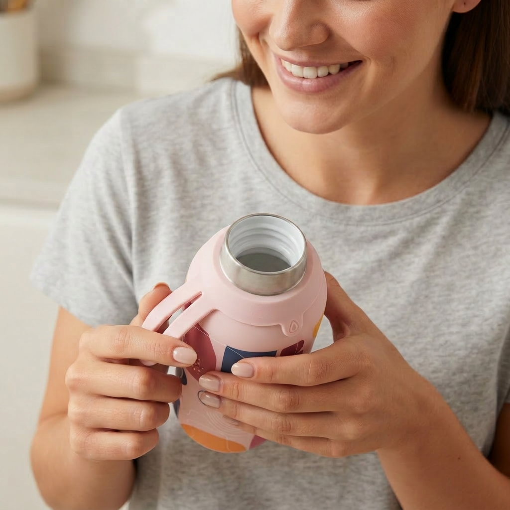 Botella Térmica de Acero Inoxidable con Interior Cerámico y Doble Tapón – Boho Soul | Aurea
