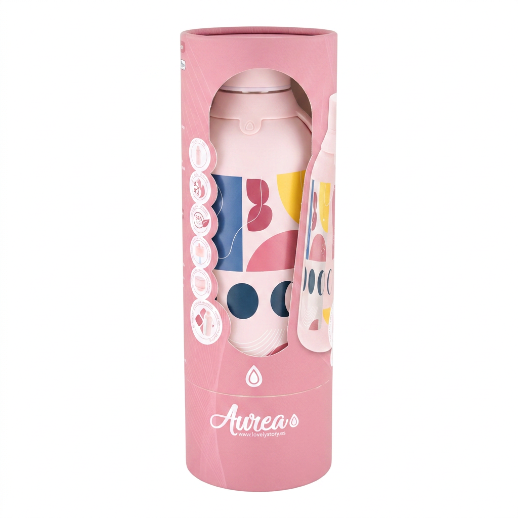 Botella Térmica de Acero Inoxidable con Interior Cerámico y Doble Tapón – Boho Soul | Aurea