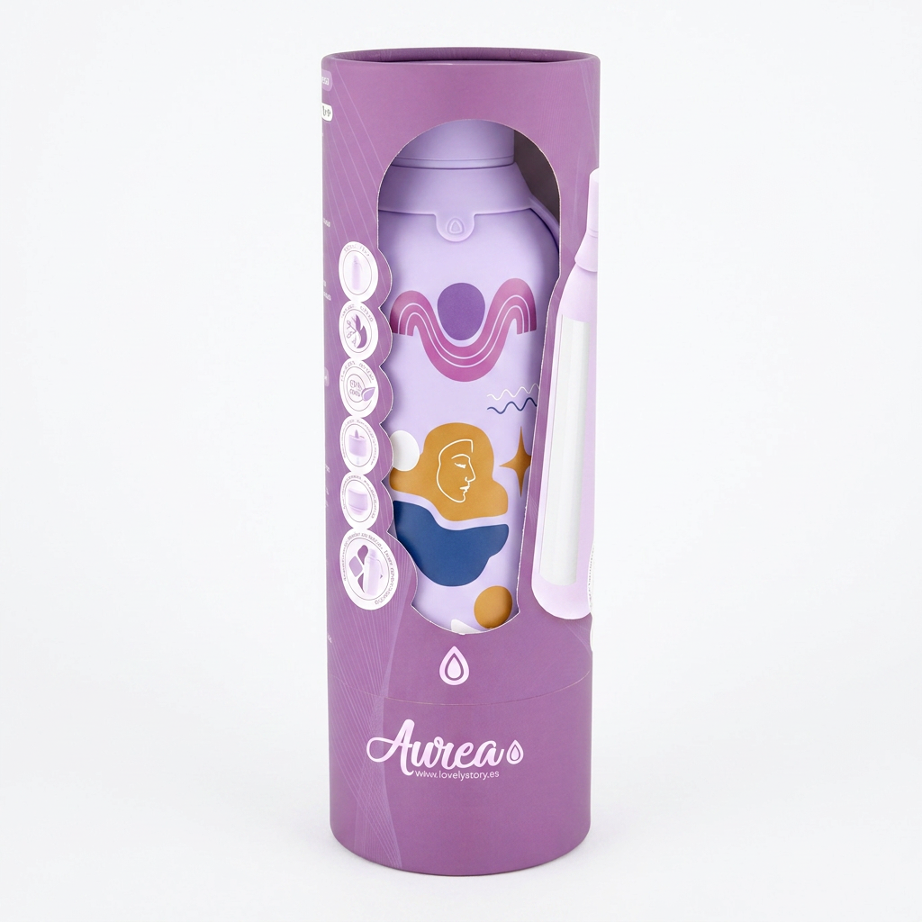 Botella Térmica de Acero Inoxidable con Interior Cerámico y Doble Tapón – Boho Soul | Aurea