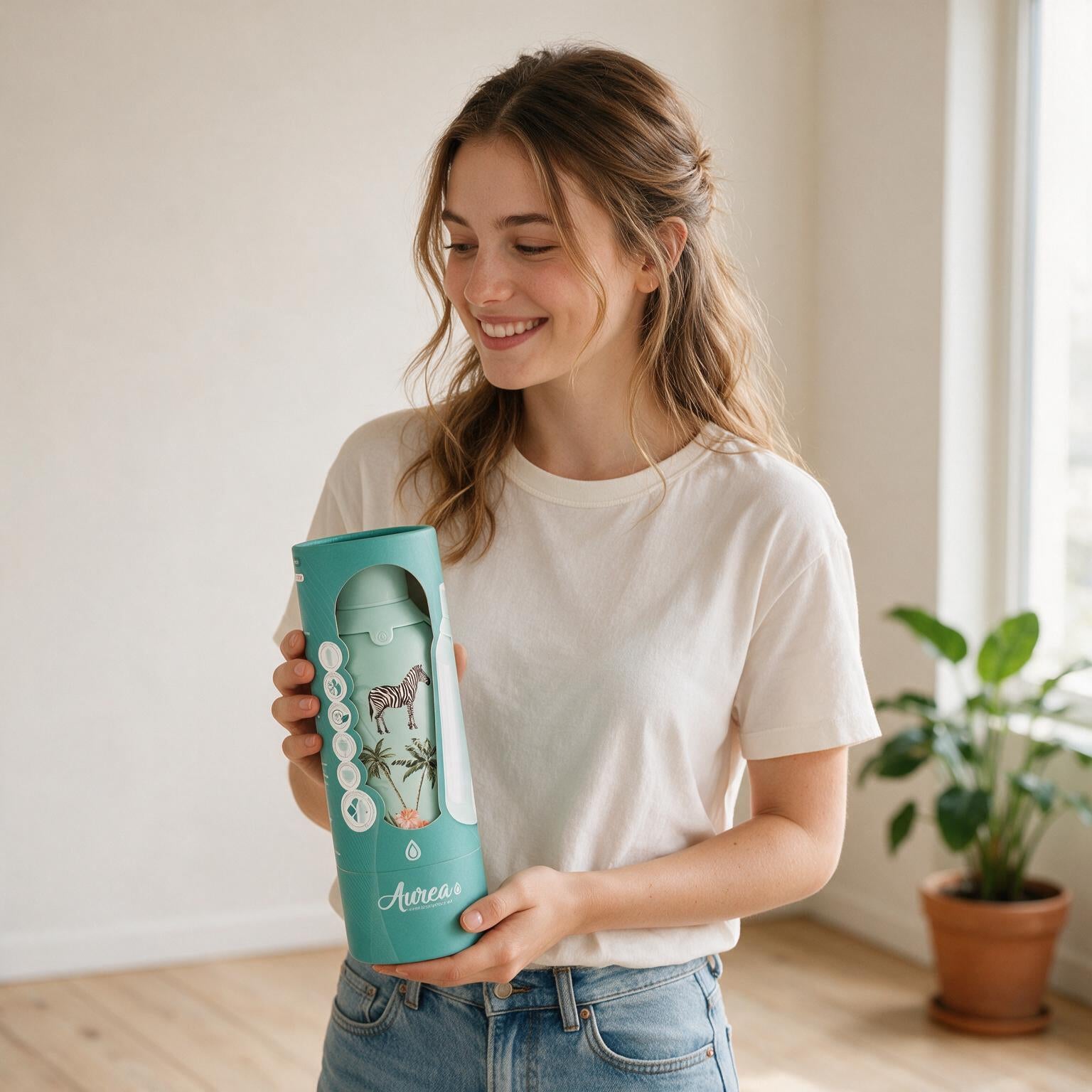 Botella Térmica de Acero Inoxidable con Interior Cerámico y Doble Tapón – Savanna Life | Aurea
