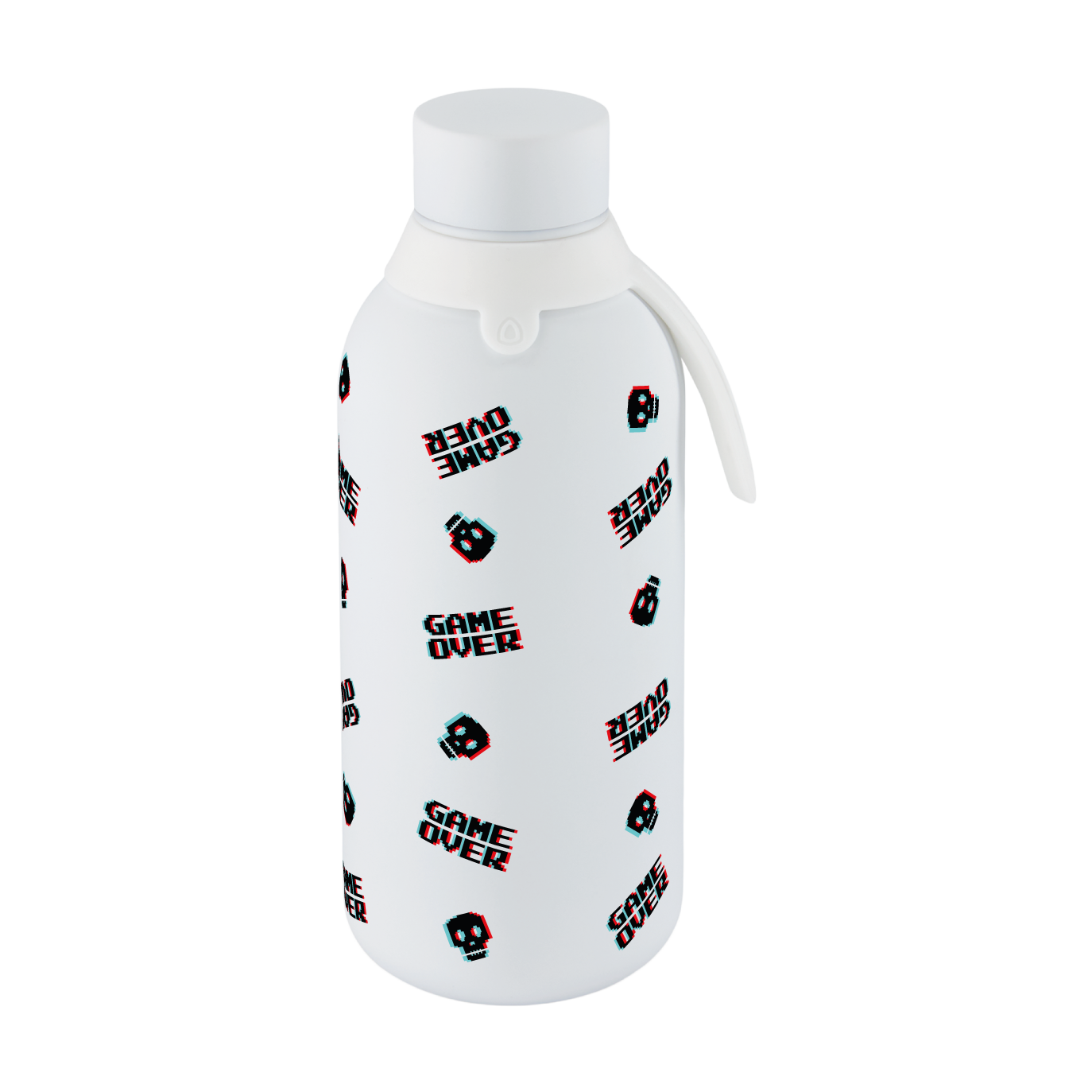 Botella Térmica de Acero Inoxidable con Interior Cerámico y Doble Tapón – Arcade Skull | Aurea