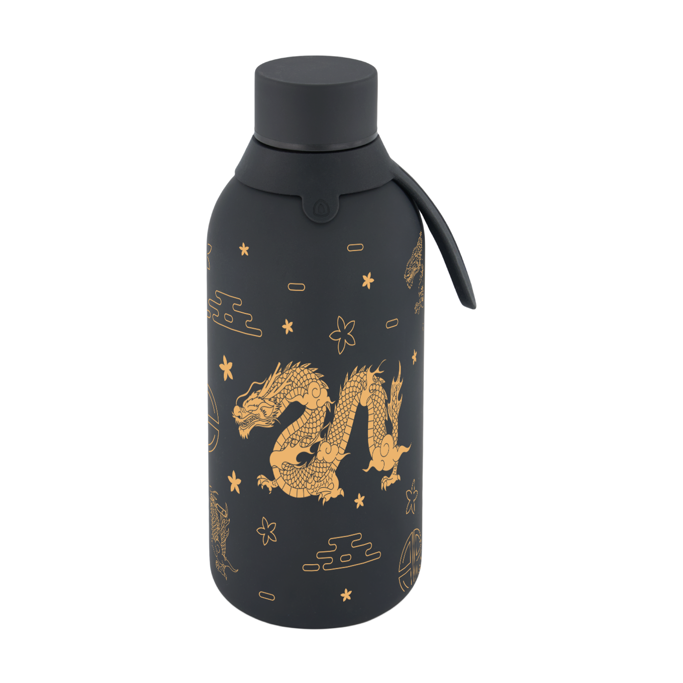 Botella Térmica de Acero Inoxidable con Interior Cerámico y Doble Tapón – Dragon Spirit | Aurea