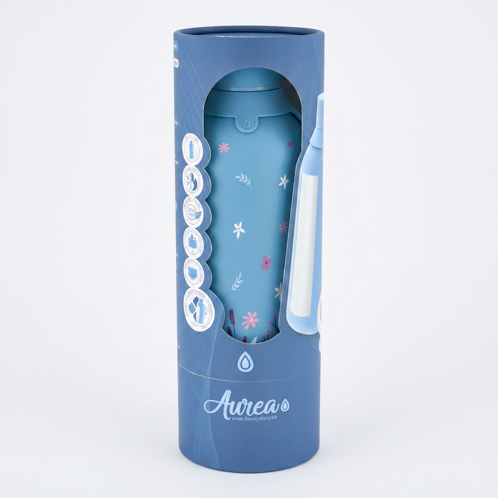 Botella Térmica de Acero Inoxidable con Interior Cerámico y Doble Tapón – Sweet Breeze | Aurea