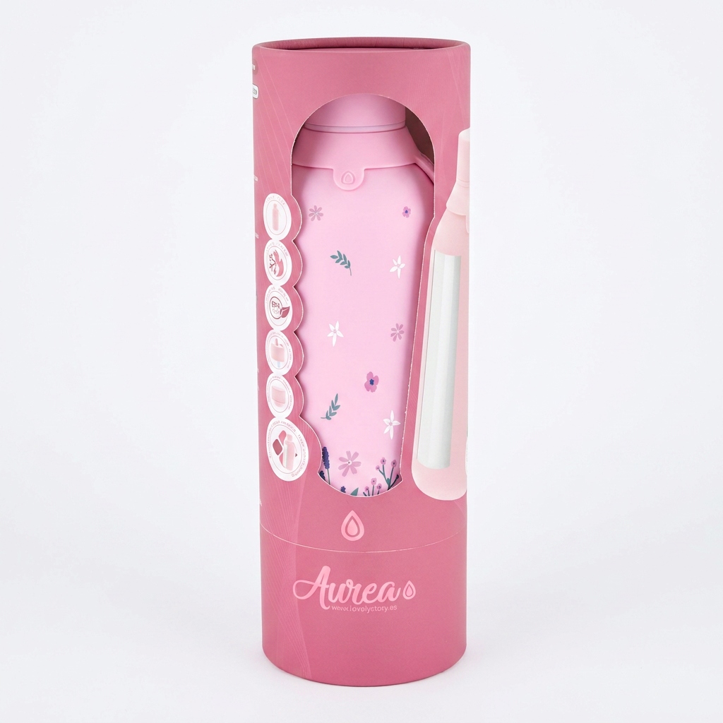Botella Térmica de Acero Inoxidable con Interior Cerámico y Doble Tapón – Sweet Breeze | Aurea