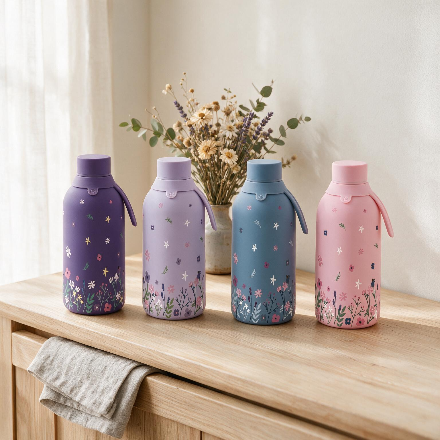 Botella Térmica de Acero Inoxidable con Interior Cerámico y Doble Tapón – Sweet Breeze | Aurea