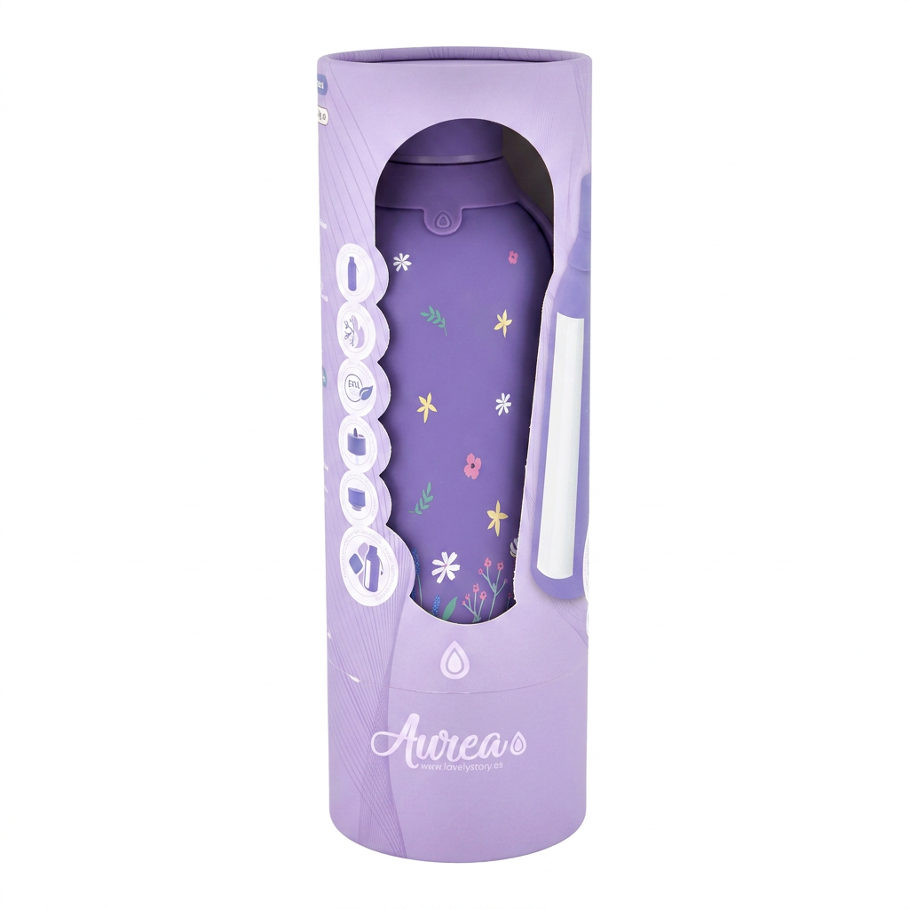 Botella Térmica de Acero Inoxidable con Interior Cerámico y Doble Tapón – Sweet Breeze | Aurea