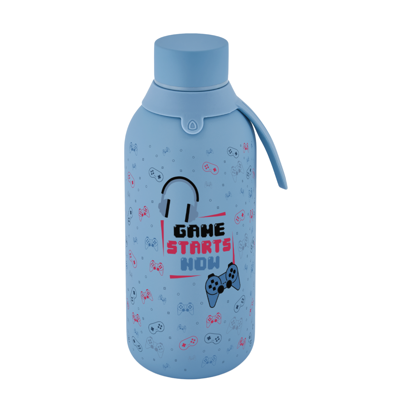 Botella Térmica de Acero Inoxidable con Interior Cerámico y Doble Tapón – Pixel Gaming | Aurea