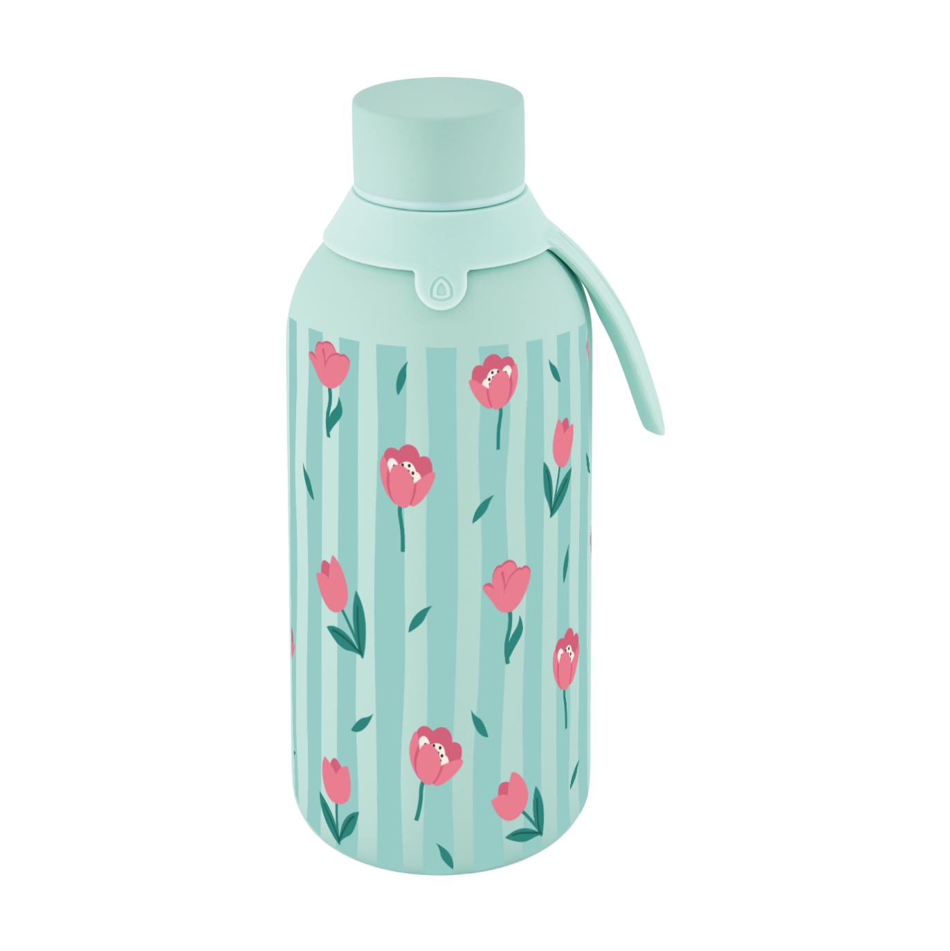 Botella Térmica de Acero Inoxidable con Interior Cerámico y Doble Tapón – Floral Picnic | Aurea