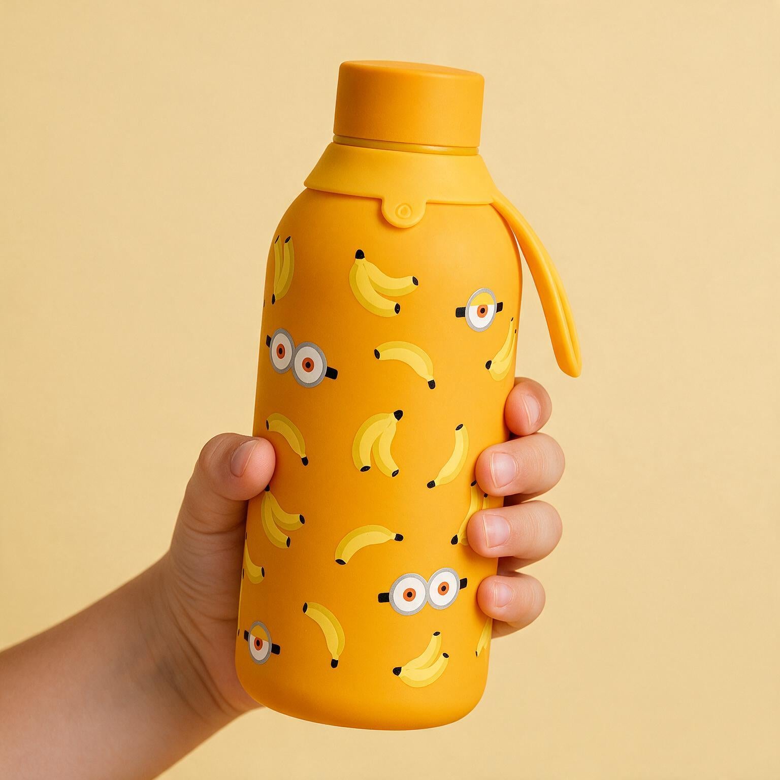 Botella Térmica Interior Cerámico + Doble Tapón - Yellow Gang | Aurea Kids