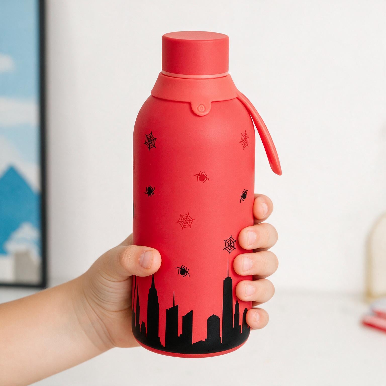 Botella Térmica Interior Cerámico + Doble Tapón - Spider Hero | Aurea Kids