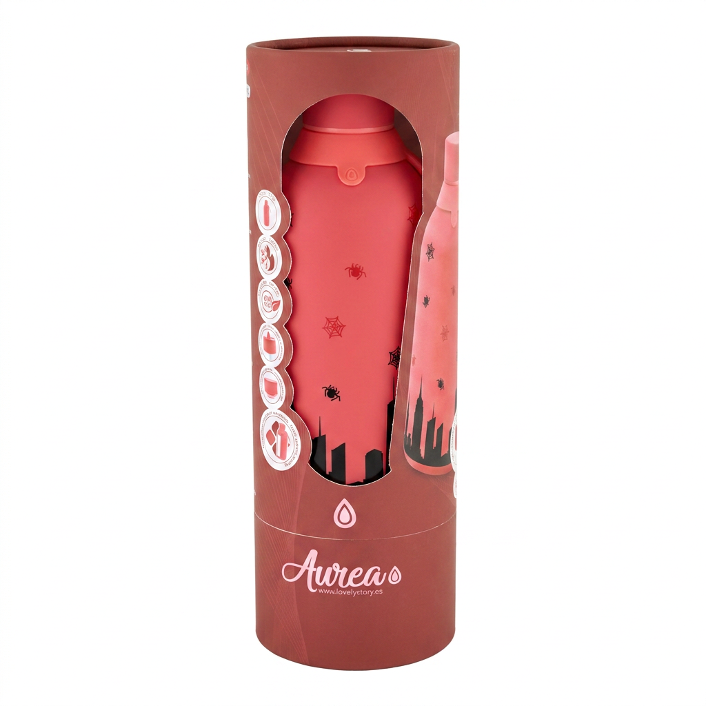 Botella Térmica Interior Cerámico + Doble Tapón - Spider Hero | Aurea Kids