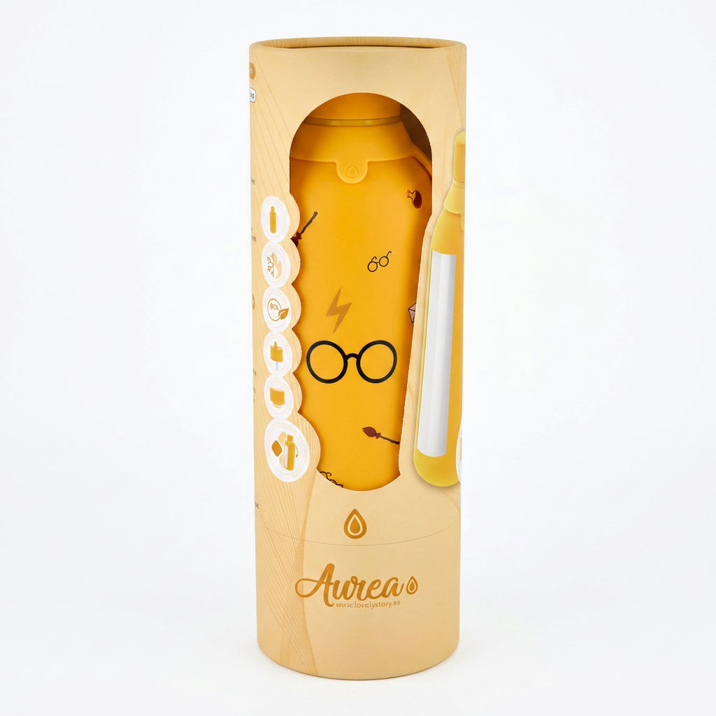 Botella Térmica Interior Cerámico + Doble Tapón - Wizard School | Aurea Kids