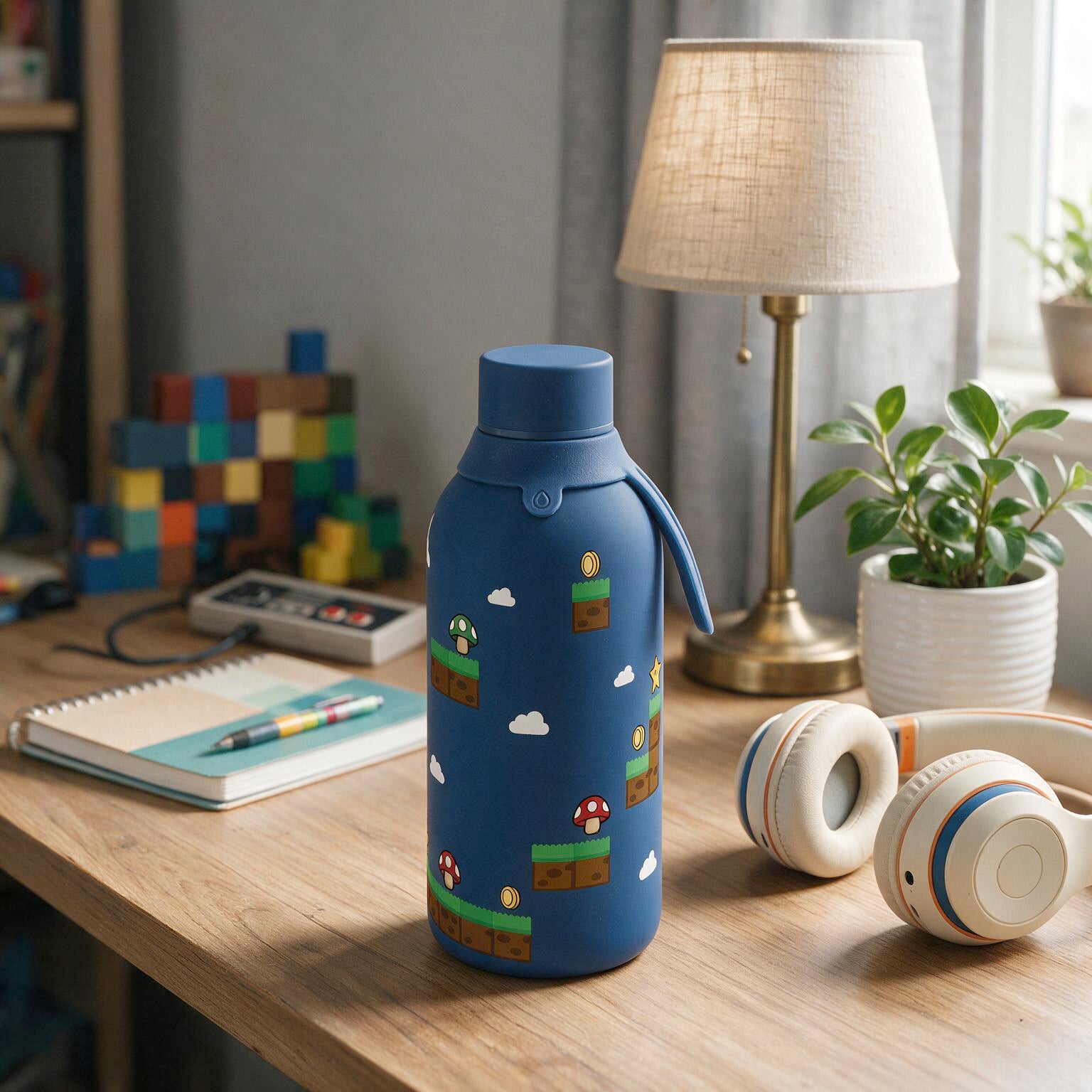 Botella Térmica Interior Cerámico + Doble Tapón - Level Boss | Aurea Kids