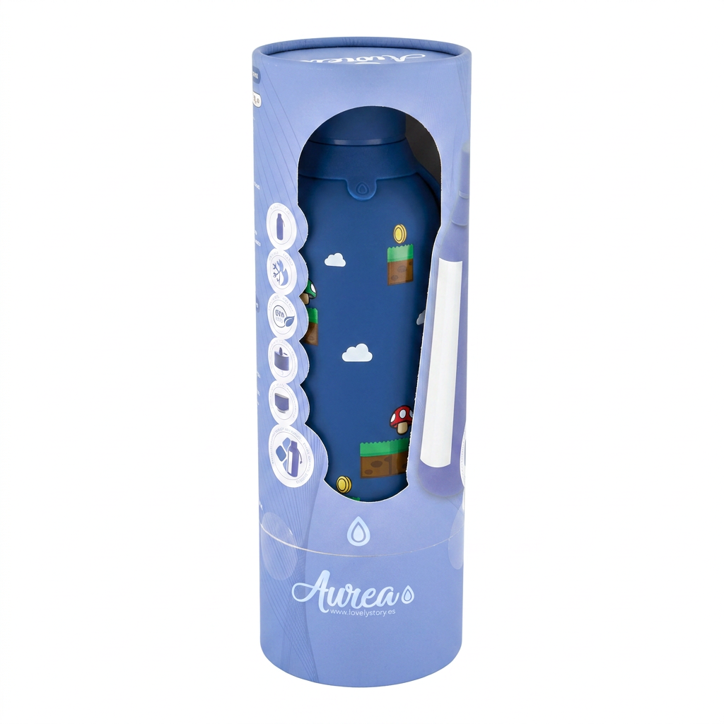 Botella Térmica Interior Cerámico + Doble Tapón - Level Boss | Aurea Kids