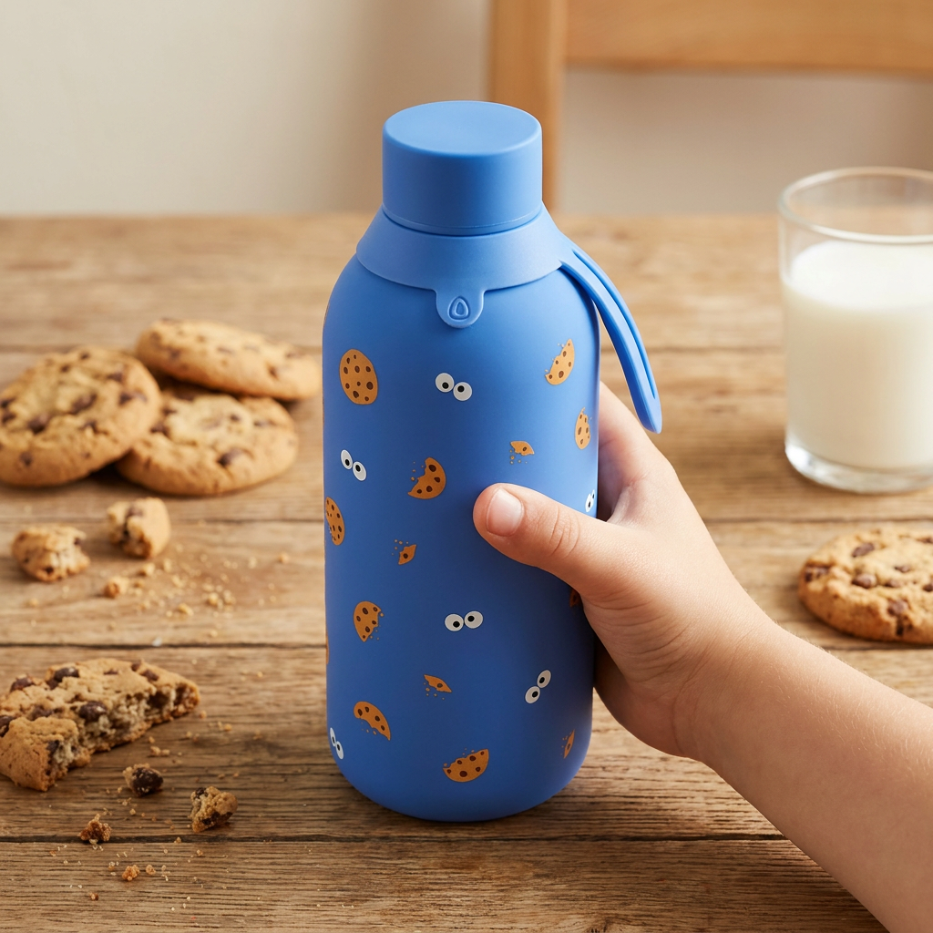 Botella Térmica Interior Cerámico + Doble Tapón - Cookie Beast | Aurea Kids