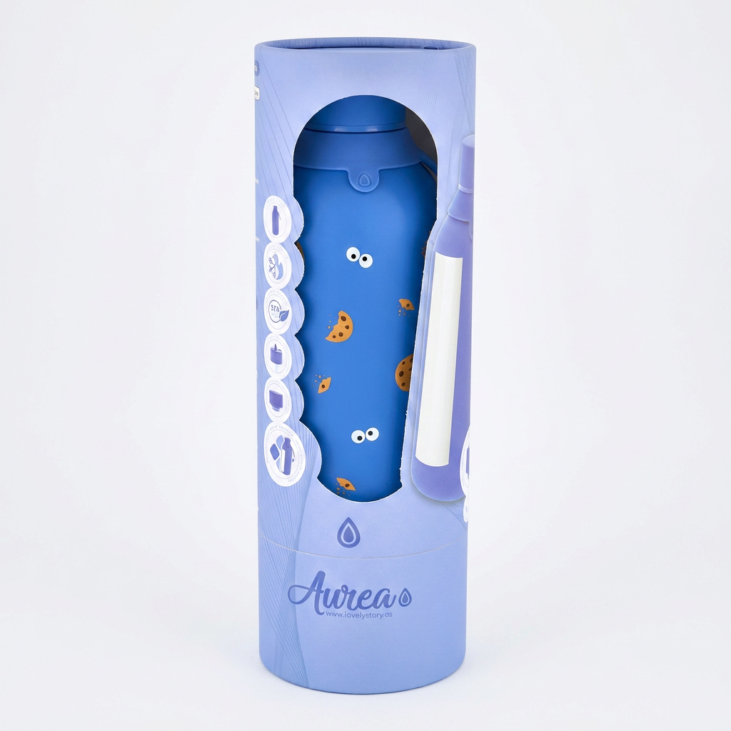 Botella Térmica Interior Cerámico + Doble Tapón - Cookie Beast | Aurea Kids