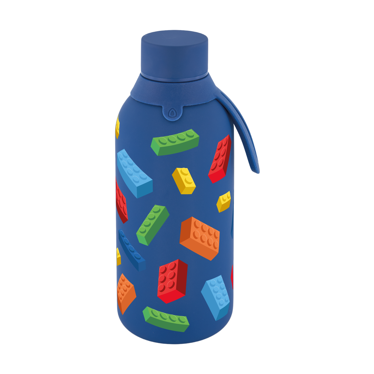 Botella Térmica Interior Cerámico + Doble Tapón - Block Build | Aurea Kids