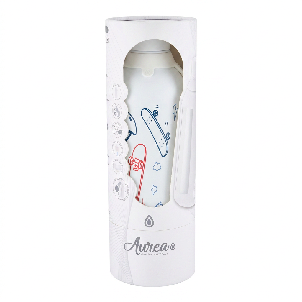 Botella Térmica Interior Cerámico + Doble Tapón - Action Club | Aurea Kids