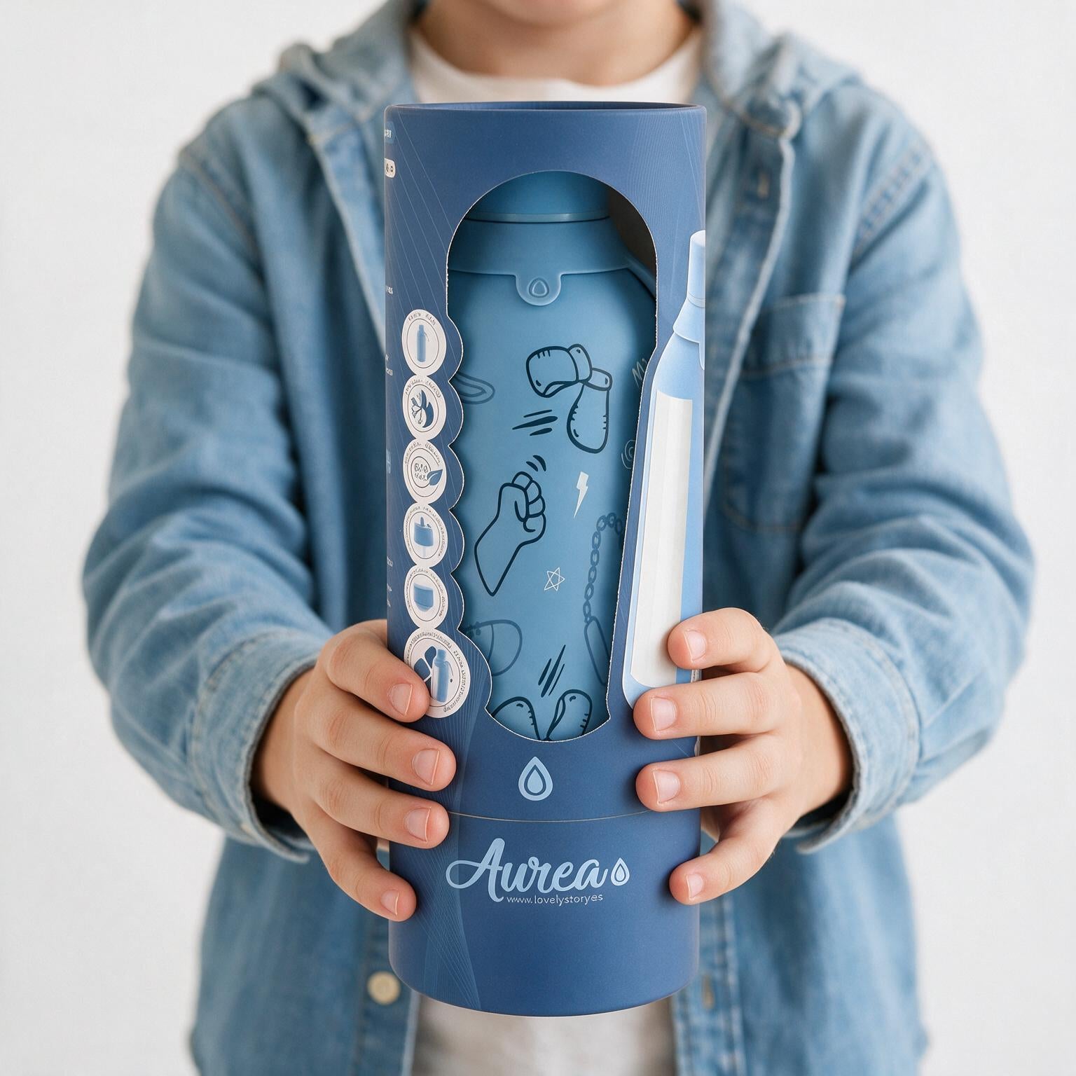 Botella Térmica Interior Cerámico + Doble Tapón - Action Club | Aurea Kids
