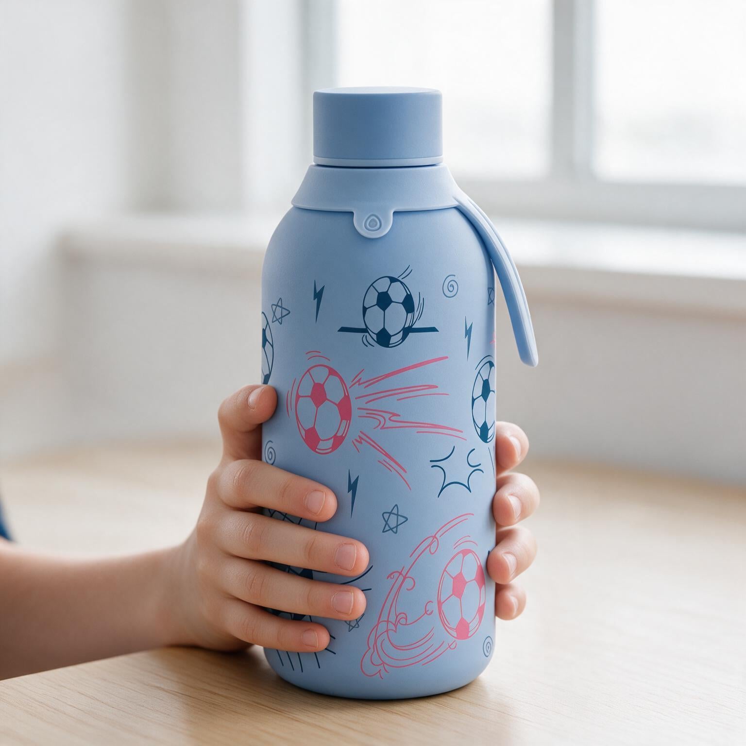 Botella Térmica Interior Cerámico + Doble Tapón - Go Power | Aurea Kids