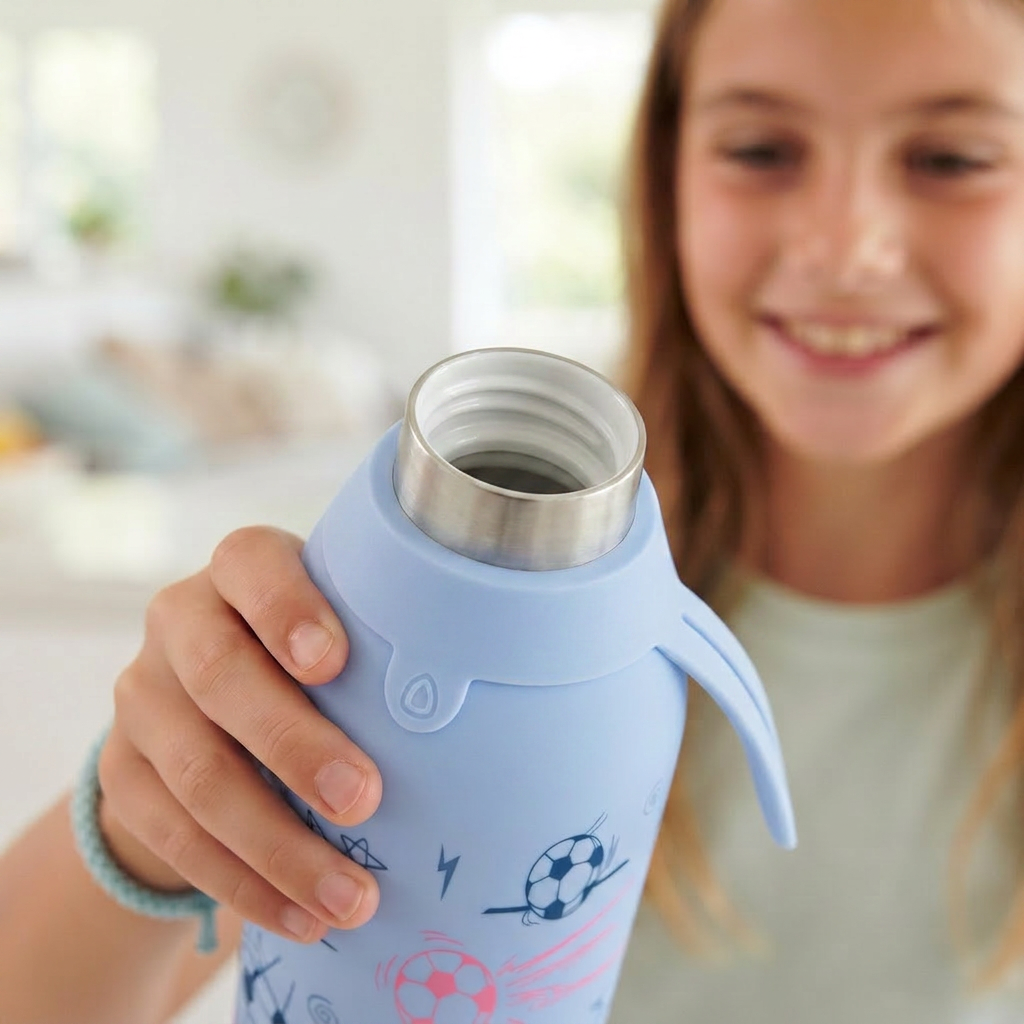 Botella Térmica Interior Cerámico + Doble Tapón - Go Power | Aurea Kids