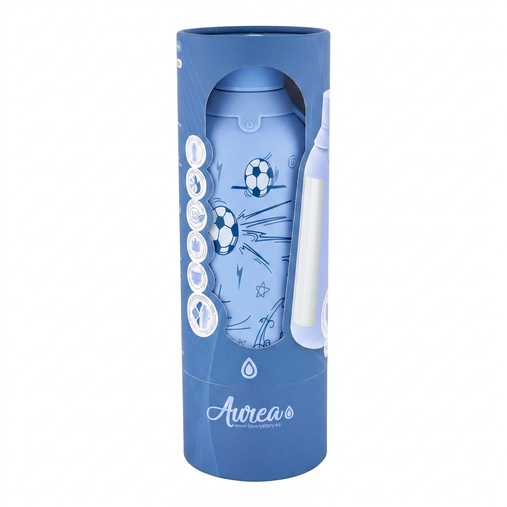 Botella Térmica Interior Cerámico + Doble Tapón - Go Power | Aurea Kids