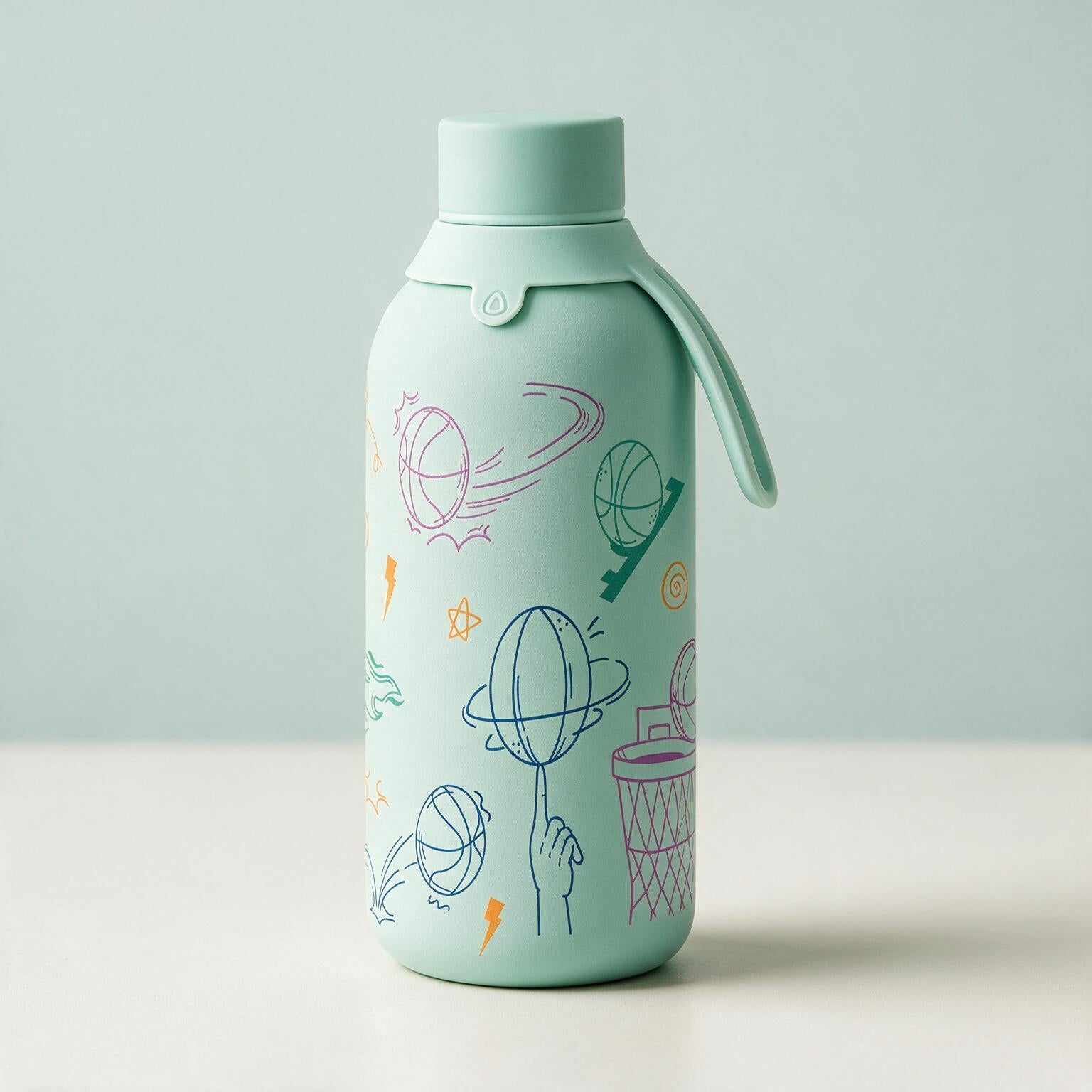 Botella Térmica Interior Cerámico + Doble Tapón - Go Power | Aurea Kids