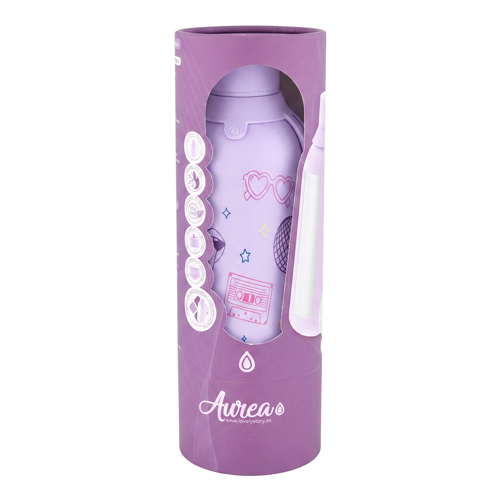 Botella Térmica Interior Cerámico + Doble Tapón - Go Power | Aurea Kids