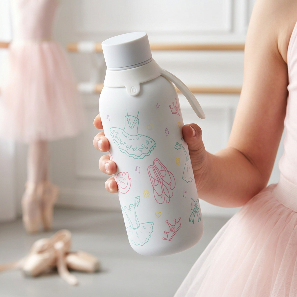 Botella Térmica Interior Cerámico + Doble Tapón - Go Power | Aurea Kids